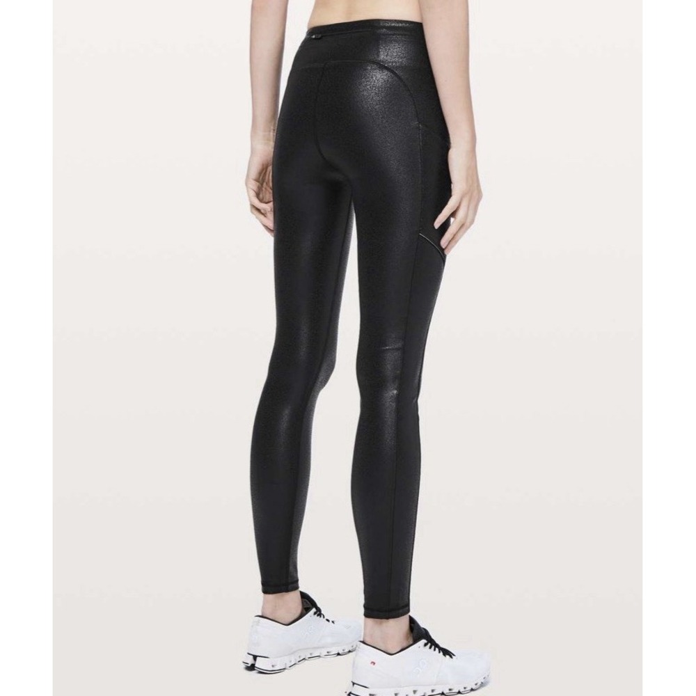 Lululemon Speed Up Tight *Foil 28"Luminosity Foil Black Size 6 W27 O-5